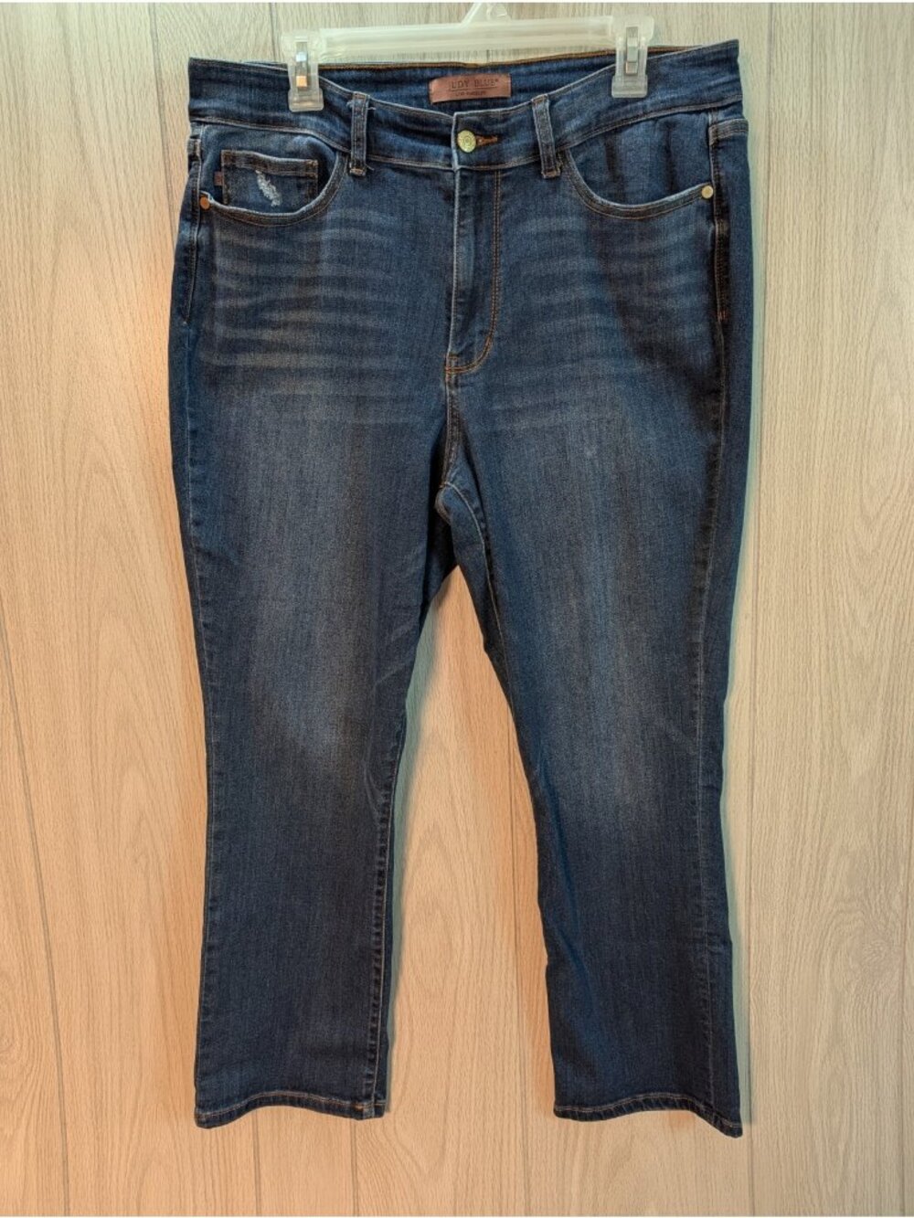 Judy Blue Jeans Womens 18W Distressed Denim Mid Rise Skinny Fit Stretch USA